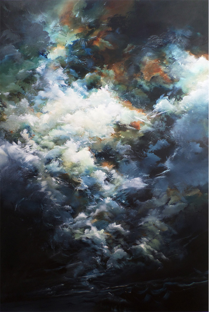 "Entropy High XIV" 72 x 48 inches, oil on canvas, 2014