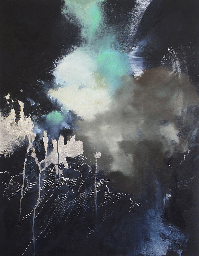"Entropy High XVIII" 28 x 22 inches, oil on canvas, 2015—Private Collection