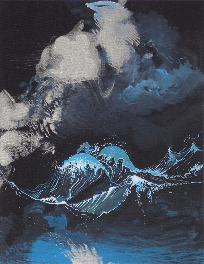 "Ninth wave XV" 14 x 11 inches, acrylic on canvas, 2015—Private Collection