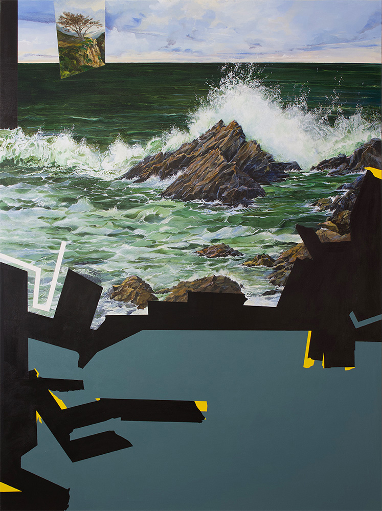 “Proceed with curiosity”, 48 x 36 inches, acrylic on canvas, 2020