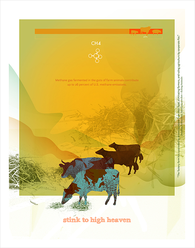 “Stink to high heaven” (2018). 14" x 11". Limited edition 1/2. Digital collage by Joerg Dressler in collaboration with Mark Borrelli. Original and found material; archival ink on archival paper.