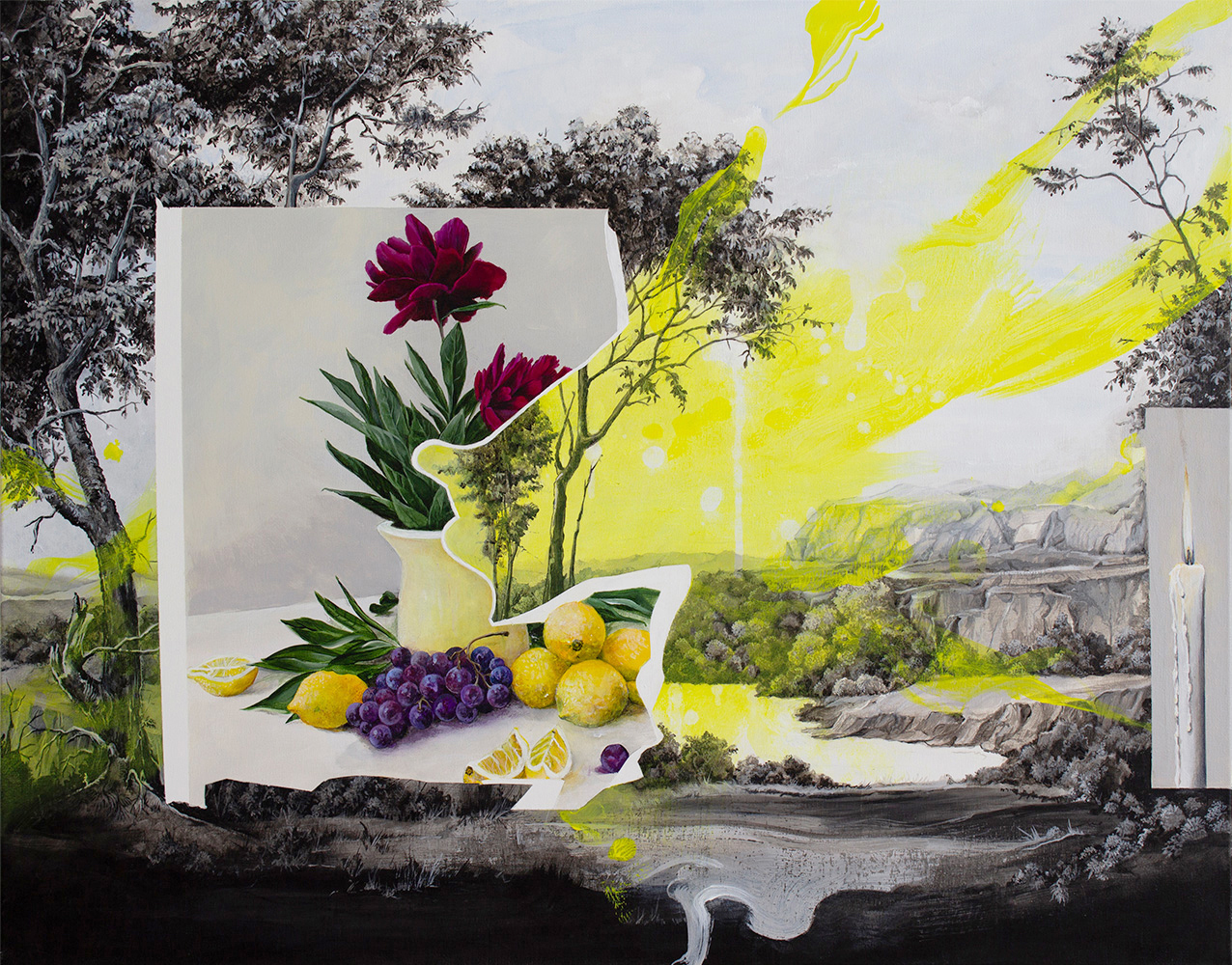 "Of Good Fortune", 24 x 30 Inches, acrylic on linen, 2021