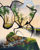 "Secretly I Been Tailing You", 30 x 24 Inches, acrylic on linen, 2021