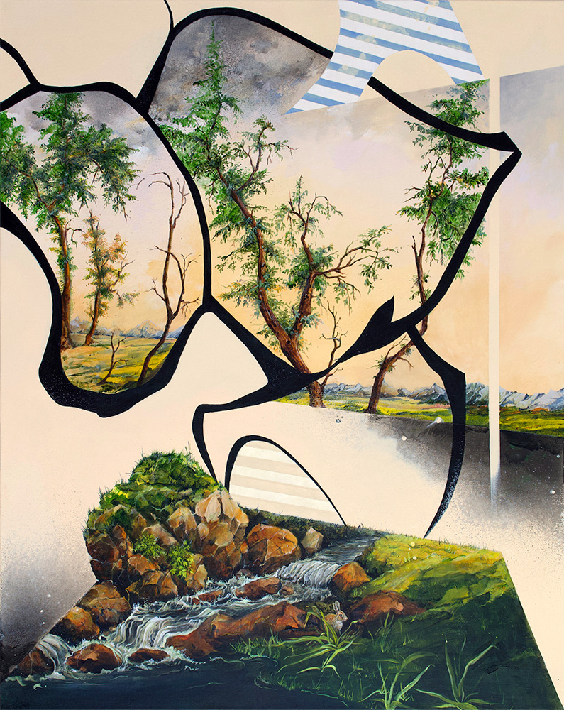 "Secretly I Been Tailing You", 30 x 24 Inches, acrylic on linen, 2021